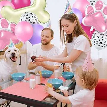 46 Pcs Dog Themed Balloon Decoration Set for Celebrations