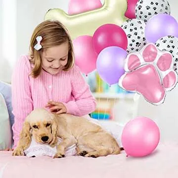 46 Pcs Dog Themed Balloon Decoration Set for Celebrations