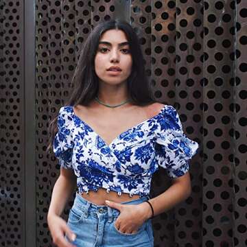 Turquoise Gemstone Beaded Satellite Chain Necklace Boho Vintage Handmade Blue Turquoise Choker Necklace for Women Adjustable 18K Gold Plated 15”