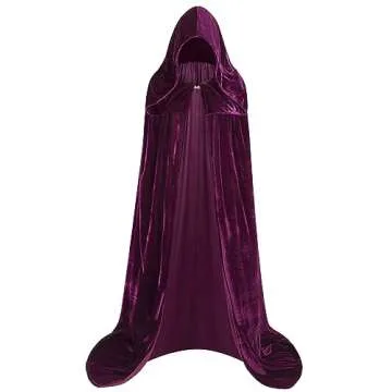 TOONRAIN Witch's Cloak Velvet Hooded Cape for Women