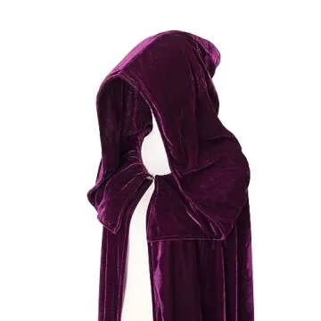 TOONRAIN Witch's Cloak Velvet Hooded Cape for Women
