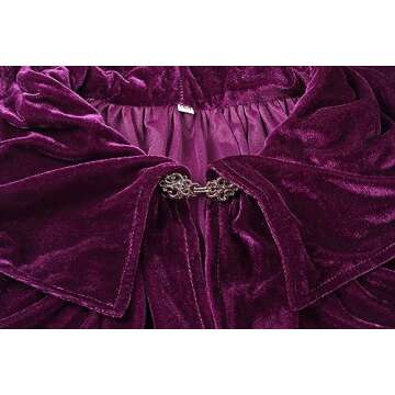 TOONRAIN Witch's Cloak Velvet Hooded Cape for Women