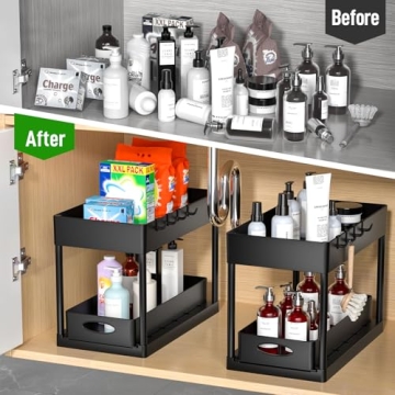 PUILUO Under Sink Organizer - Stylish and Functional Storage