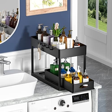 PUILUO Under Sink Organizer - Stylish and Functional Storage