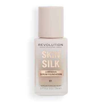 Revolution Beauty, Skin Silk Serum Foundation, Light to Medium Coverage, Lightweight & Radiant Finis...