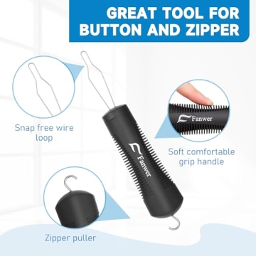 Fanwer Button Hook & Zipper Pull Helper for Easy Dressing