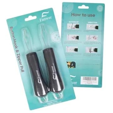 Fanwer Button Hook & Zipper Pull Helper for Easy Dressing