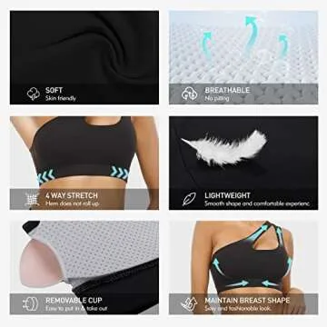 Stylish Sykooria One Shoulder Sports Bra for Women