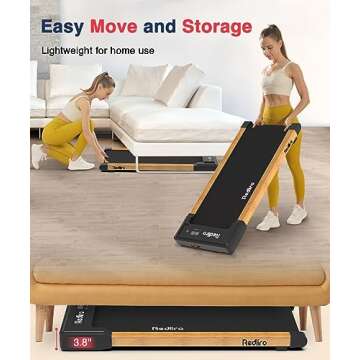 Redliro Portable Under Desk Treadmill, Ideal for Home & Office