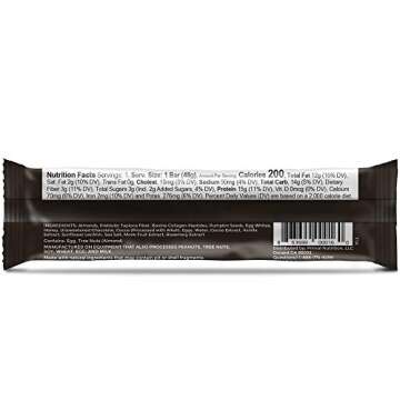 Primal Kitchen - Dark Chocolate Almond Collagen Protein Bars, 15g of Protein, Paleo Approved (Pack of 12, 1.69 oz)