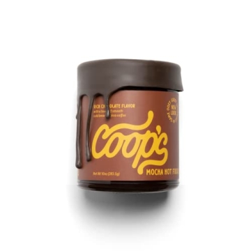 Coop's Mocha Hot Fudge Sauce - Gourmet All-Natural Topping for Desserts and Coffee - 10oz