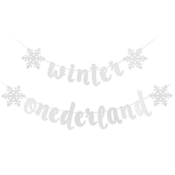 Silver Winter Onederland Banner for Magical Birthdays