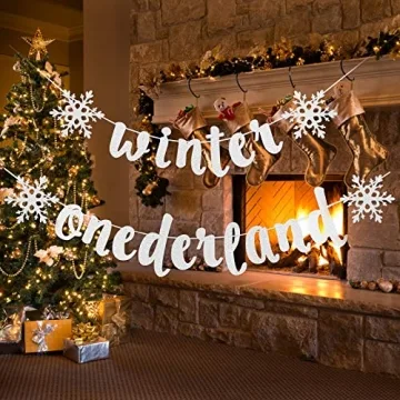 Silver Winter Onederland Banner for Magical Birthdays