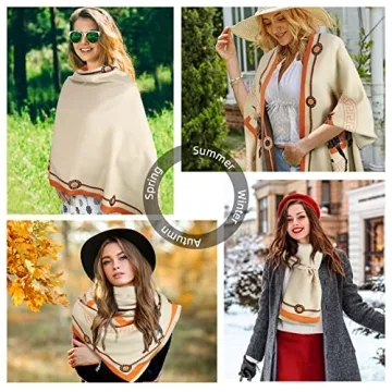 LIFWARM Scarfs for Women Shawls and Wraps for Evening Dresses Pashmina Scarves Blanket Cardigan Cape