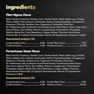 CESAR Adult Wet Dog Food Classic Loaf in Sauce Filet Mignon and Porterhouse Steak Flavors Variety Pack,(12) 3.5 oz. Easy Peel Trays, Pack of 2