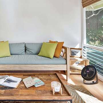 Vornado 610 Whole Room Air Circulator Fan with 3 Speeds, Black, Medium