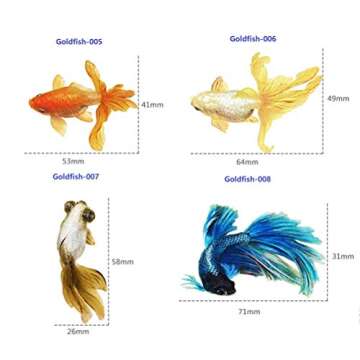 Cafurty 10 Sheets 3D Resin Koi Fish Painting Sticker Goldfish Stickers with 3D Effect Koi Pond Clear Film Filling Material for Resin Art (9 Kinds)