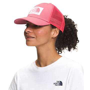 THE NORTH FACE Mudder Trucker Hat, Slate Rose/Brilliant Coral, One Size