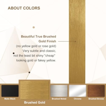 ANDY STAR Gold Bathroom Mirror 24x36 Beautiful Quality Mirror