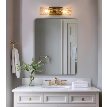 ANDY STAR Gold Bathroom Mirror 24x36 Beautiful Quality Mirror