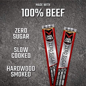 Jack Link's Zero Sugar Beef Sticks, Protein Snack 20ct