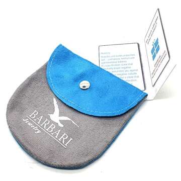 BARBARI Jewelry Raw Blue Kyanite Crystal Necklace | Handmade Gift for Him and Her+ Free Gift Wrap+ Free Gift ! High Quality Natural Rock Healing Gemstone Pendant for Men and Women