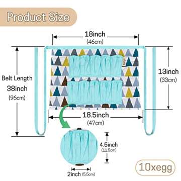 Aurya Kids Egg Apron, Chicken Eggs Collecting Gathering Holder Apron, Hen Duck Goose Eggs Holder Apr...