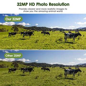 MAXDONE Trail Camera WiFi Game Camera - 1440P 32MP Trail Camera with No Glow Night Vision Motion Activated Waterproof IP66 Trail Cam for Wildlife Deer Scouting Hunting or Property Security Camera