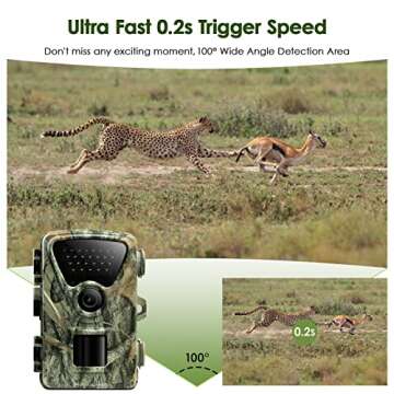 MAXDONE Trail Camera WiFi Game Camera - 1440P 32MP Trail Camera with No Glow Night Vision Motion Activated Waterproof IP66 Trail Cam for Wildlife Deer Scouting Hunting or Property Security Camera