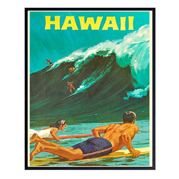 Hawaii Wall Decor - Surfing Wall Art - Tropical Prints