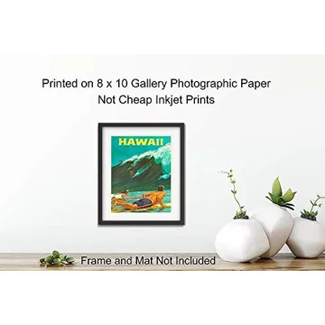 Stylish Hawaii Wall Decor - Surfing Art Prints