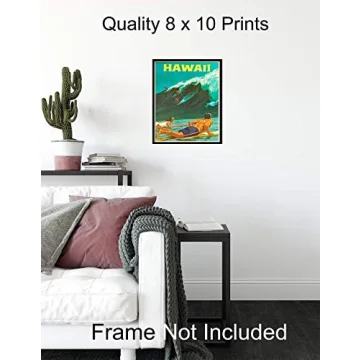 Stylish Hawaii Wall Decor - Surfing Art Prints