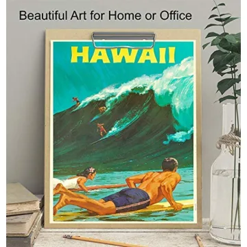 Stylish Hawaii Wall Decor - Surfing Art Prints