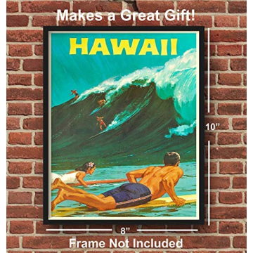 Stylish Hawaii Wall Decor - Surfing Art Prints
