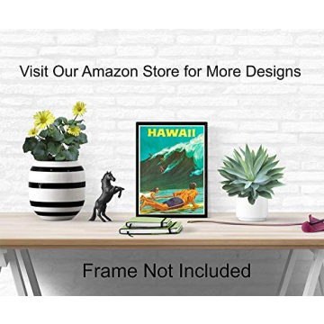 Stylish Hawaii Wall Decor - Surfing Art Prints