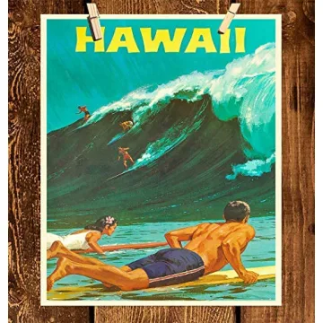 Stylish Hawaii Wall Decor - Surfing Art Prints