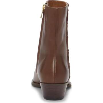 Lucky Brand Women's SHAKELL Ankle Boot, Chocolate, 9.5