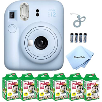Fujifilm Mini 12 Instant Camera Starter Bundle: Includes Mini Film Value Pack (60 Sheets) + 4 Pack A...