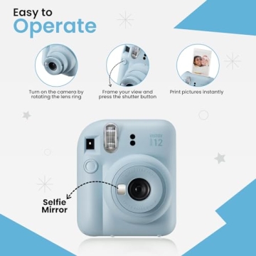 Fujifilm Mini 12 Instant Camera Bundle with Film and Accessories