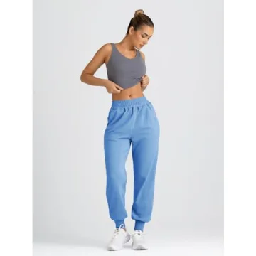 Yovela Women's Baggy High Waisted Sweatpants with Pockets