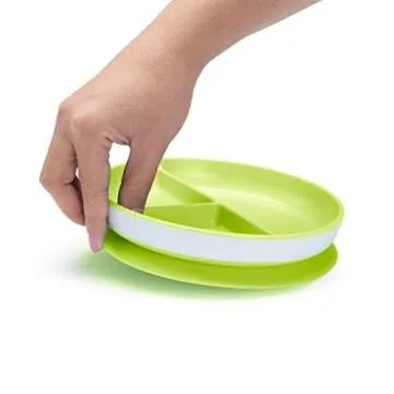 Munchkin Stay Put Suction Plates for Toddlers, 3 Sections
