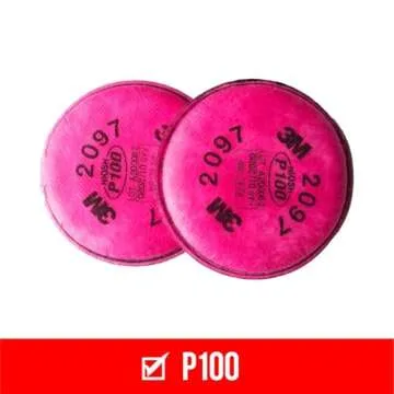3M Performance P100 Particulate + Odor Filters, 2 pairs, NIOSH-APPROVED P100, 99.97% Filtration Effi...