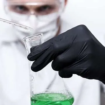 GMG SINCE1988 Exam Gloves,Black Disposable Gloves Nitrile Gloves - Latex Free Powder Free 50 Pack,4 Mil Household Cleaning Gloves