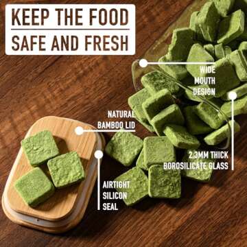 D2scrma 64oz Airtight Glass Storage Containers Set of 3