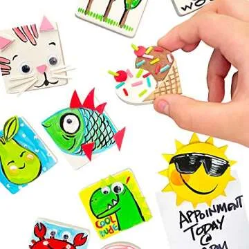 Hapinest DIY Mini Magnetic Tiles Fridge Magnet, Make Your Own Mini Magnet Tiles DIY Art & Craft Kit, Fun & Creative Birthday Gift for Girls Boys Teens, Arts and Crafts for Kids Ages 8-12 13 Years & Up