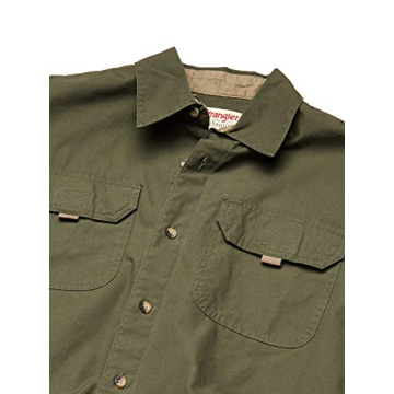 Wrangler Authentics Long Sleeve Canvas Shirt for Men