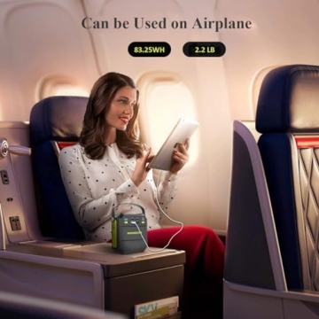 MARBERO Portable Power Station 83Wh Small Generator Solar Power Bank Peak 120W Camping Laptop Charger Emergency Battery Pack with AC Outlet 4 USB Ports with Flashlight for Outdoor Home Travel