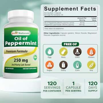 Best Naturals Peppermint Oil Capsules for Digestive Health