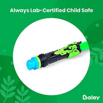 Boley Dual Light Saber Set – Blue & Green Extendable LED Toy Swords for Kids – Interactive Sound Light-Up Playset – Fun Dueling Swords for Sci-Fi Cosplay and Pretend Play – Ages 3+