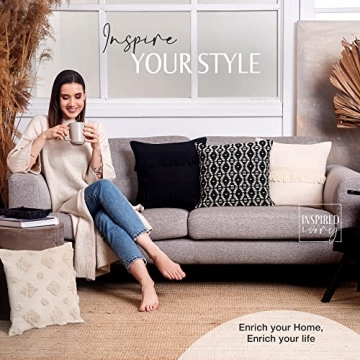 Inspired Ivory Luxe Boho Pillow Covers Set of 4